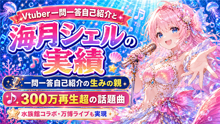 Vtuber一問一答自己紹介と海月シェルの実績