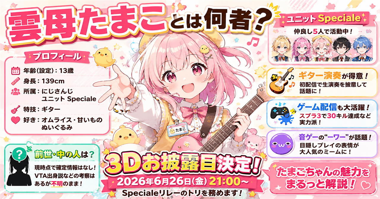 「雲母たまこ」とは何者？プロフィール・前世説・3Dお披露目情報まで徹底解説！