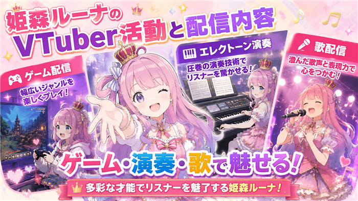 姫森ルーナのVTuber活動と配信内容